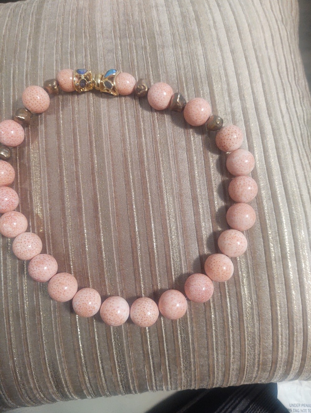 Pink Sponge Coral Bead Necklace